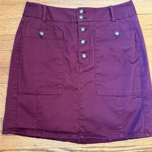 LOFT Purple Mini Cargo Skirt
